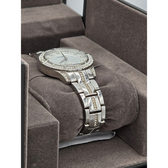 Bulova Ladies\' Classic Crystal Stainless Steel 2-Hand 96L291 NEEDS BATT SEE PICS main image 14
